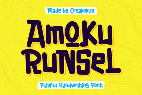 Amoku Runsel: A Bold Display Font for Editorial Design