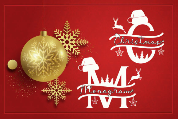 Cute Christmas Monogram: A Festive Font for Editorial Design