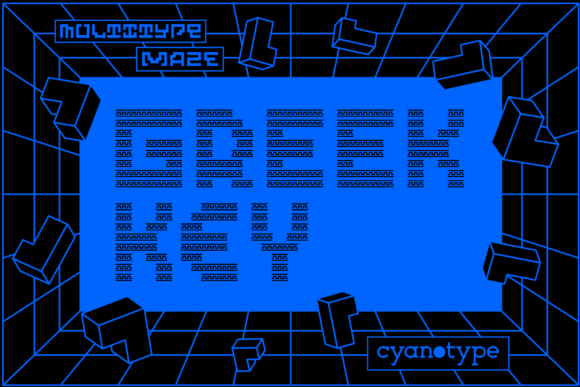 MultiType Maze Greek Key: A Font for Bold Editorial Statements