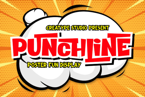 Punchline: A Fun Poster Display Font for Branding with Personality