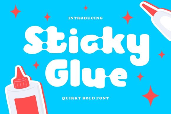 Sticky Glue: A Playful Display Font for Branding Projects