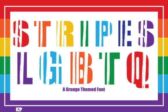 Stripes LGBTQ: A Bold Display Font for Editorial Design